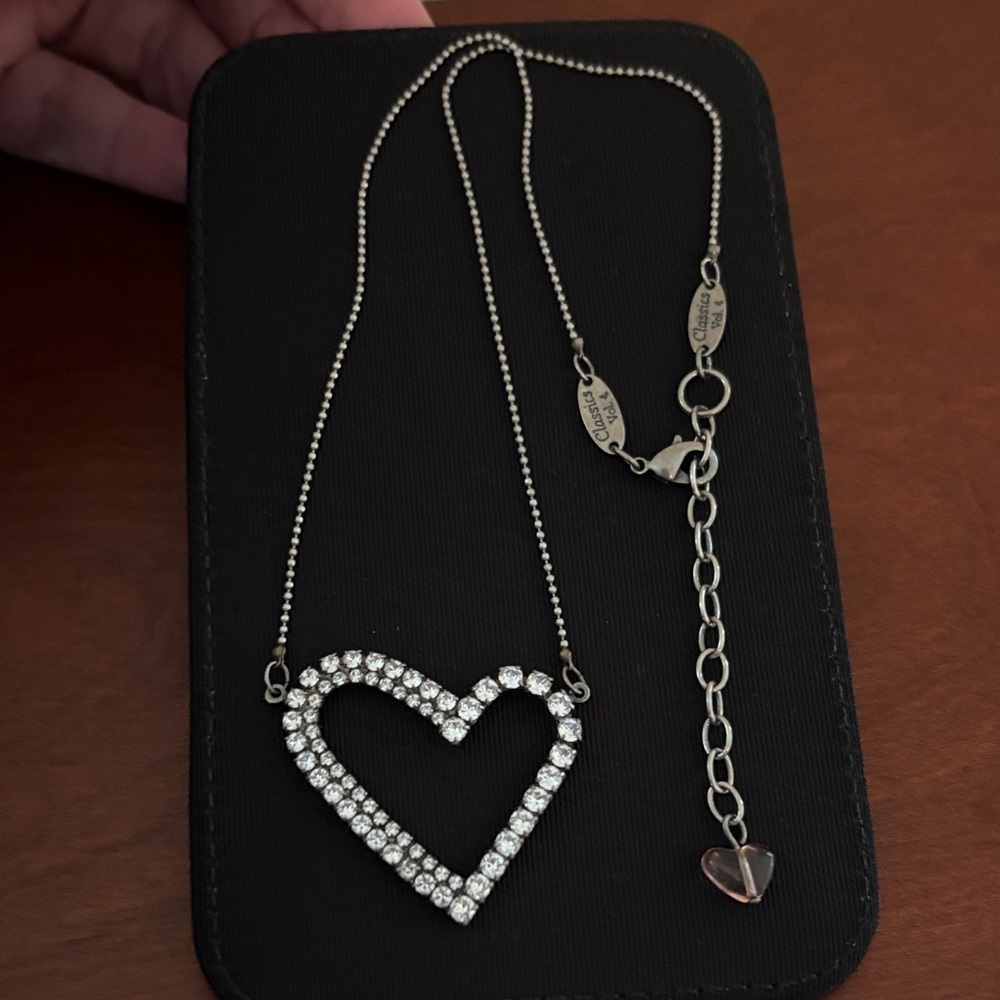 Sabika Silver Heart Pendant Necklace